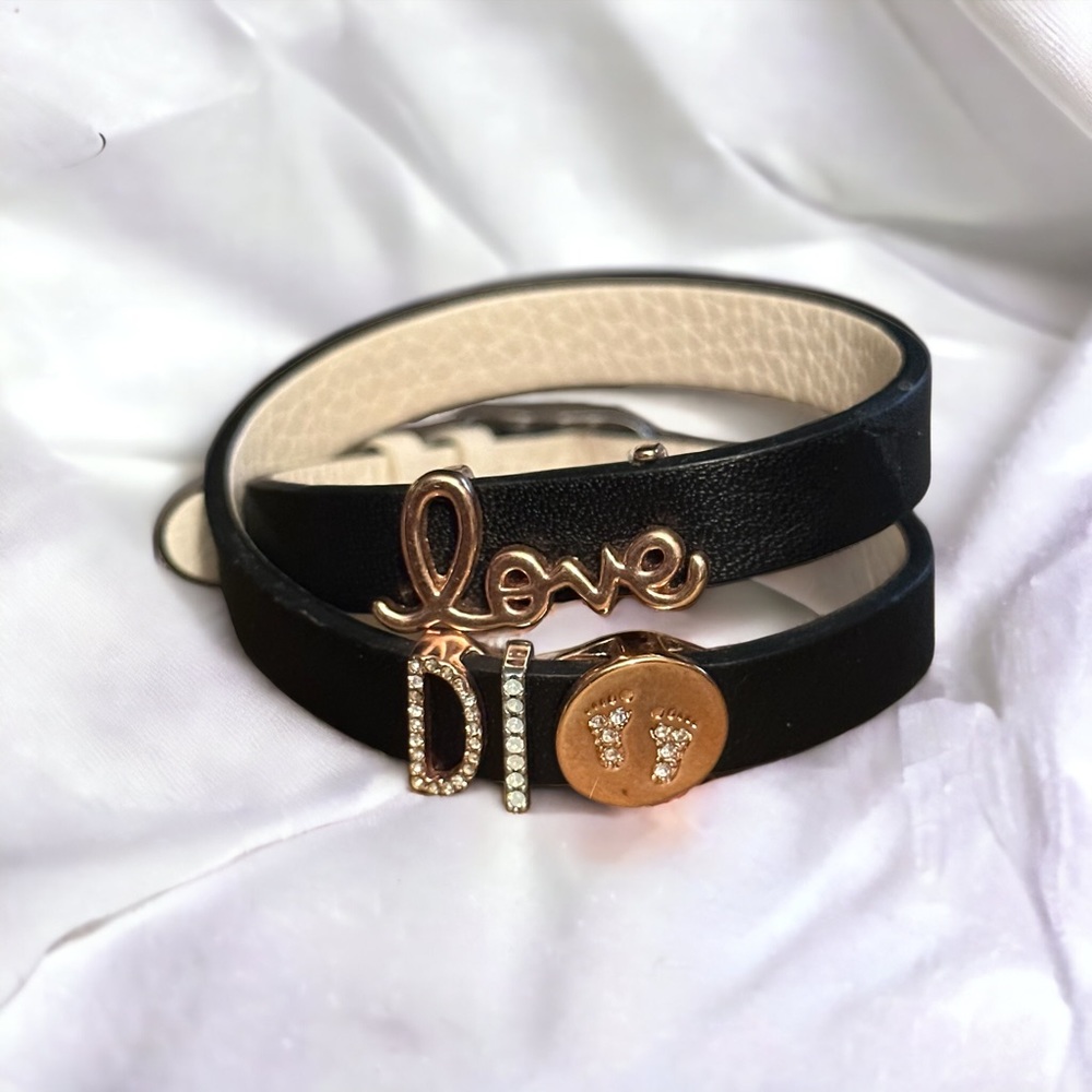Stella & Dot Keep Collective wrap bracelet with slider charms